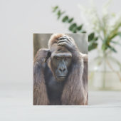 Gorilla Pose Briefkaart (Staand voorkant)