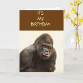 Gorilla Pout Kaart (Gele Bloem)