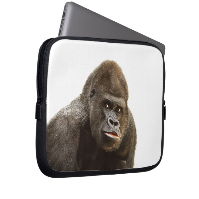 Gorilla Pout Laptop Sleeve (Voorkant Rechts)