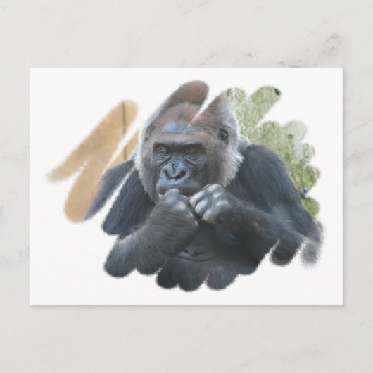 Gorilla Primate Briefkaart (Voorkant)