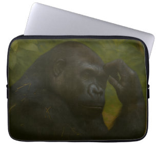 Gorilla Reflection - Doordacht Wildlife Portret Laptop Sleeve