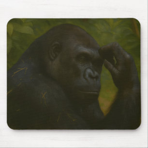 Gorilla Reflection - Doordacht Wildlife Portret Muismat