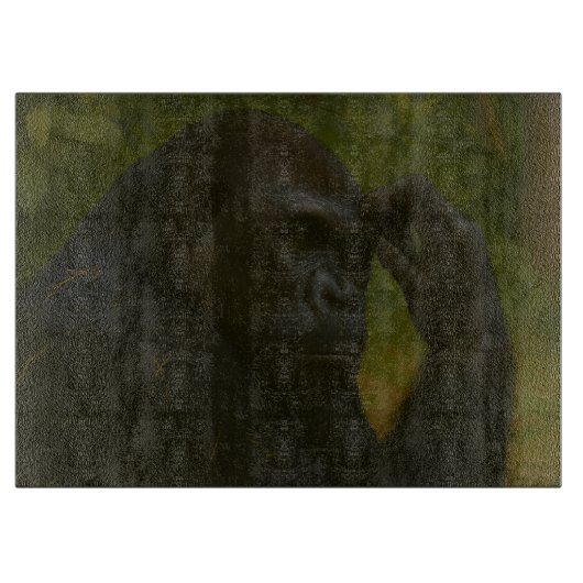 Gorilla Reflection - Doordacht Wildlife Portret Snijplank (Voorkant)