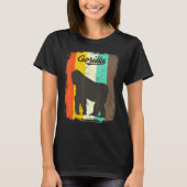 Gorilla Retro 70s  Cute Animal T-shirt (Voorkant)