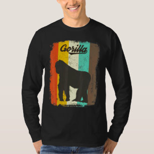 Gorilla Retro 70s Cute Animal T-shirt