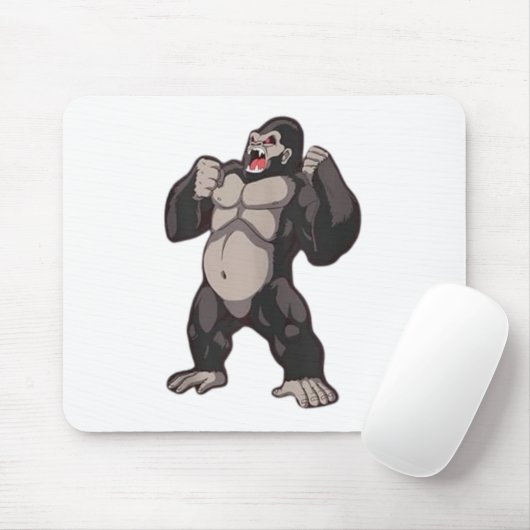 Gorilla Roaring Ape Monkey Muismat (Met muis)