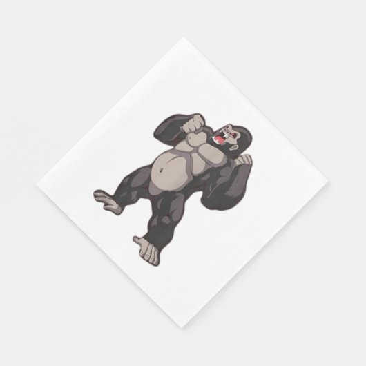 Gorilla Roaring Ape Monkey Servet (Hoek)