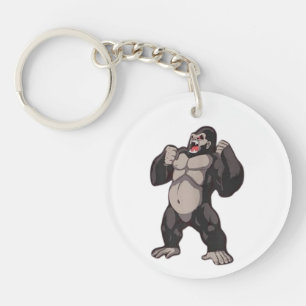 Gorilla Roaring Ape Monkey Sleutelhanger