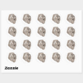gorilla ronde sticker (Vel)