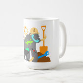 Gorilla’s aan het werk koffiemok (Voorkant rechts)