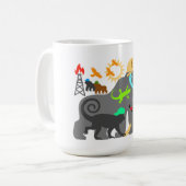 Gorilla’s aan het werk koffiemok (Voorkant links)