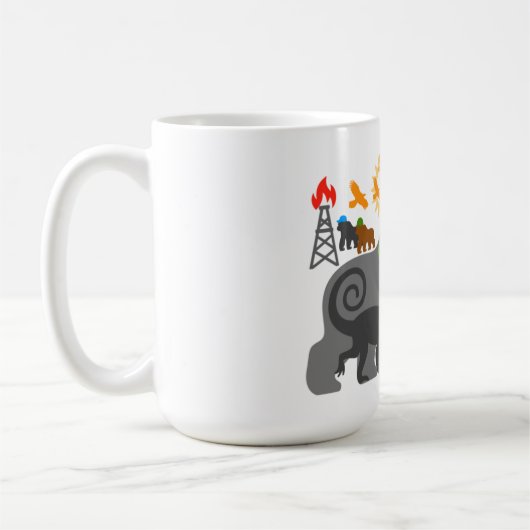 Gorilla’s aan het werk koffiemok (Links)