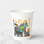 Gorilla’s aan het werk papieren bekers (Achterkant)