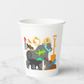 Gorilla’s aan het werk papieren bekers (Voorkant)