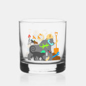 Gorilla’s aan het werk whisky glas (Voorkant)