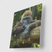 GORILLA S.O.S. BEWAREN ONZE SOORTEN VIERKANTE KLOK (Hoek)