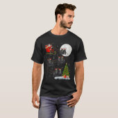 Gorilla Santa Sleigh Flying Funny Magical Christma T-shirt (Voorkant volledig)
