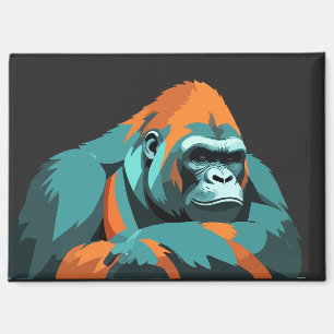Gorilla Schattig Leuk Dier Slapen Relaxing Fun Magneet