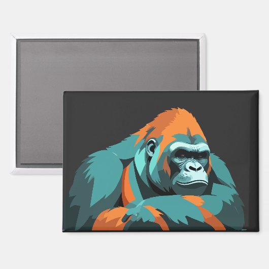 Gorilla Schattig Leuk Dier Slapen Relaxing Fun Magneet (Voorkant / Achterkant)