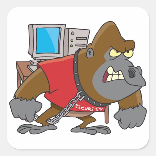 Gorilla Security Vierkante Sticker (Voorkant)