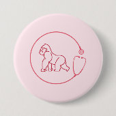 gorilla-sethacope ronde button 7,6 cm (Voorkant)