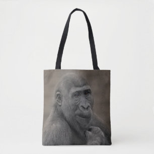 Gorilla Shufai Portrait Tote Bag