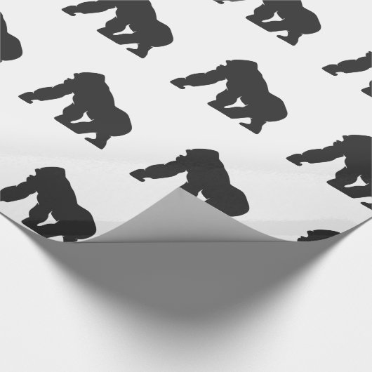 Gorilla silhouette cadeaupapier (Hoek)