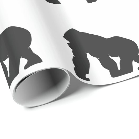 Gorilla silhouette cadeaupapier (Rol Hoek)