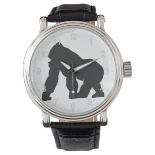 Gorilla silhouette horloge