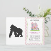 Gorilla silhouette kaart (Staand voorkant)