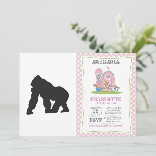 Gorilla silhouette kaart (Staand voorkant)