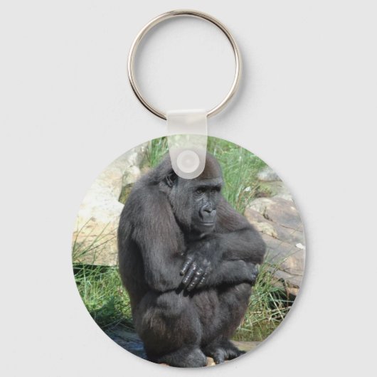 Gorilla Sitting Sleutelhanger (Voorkant)