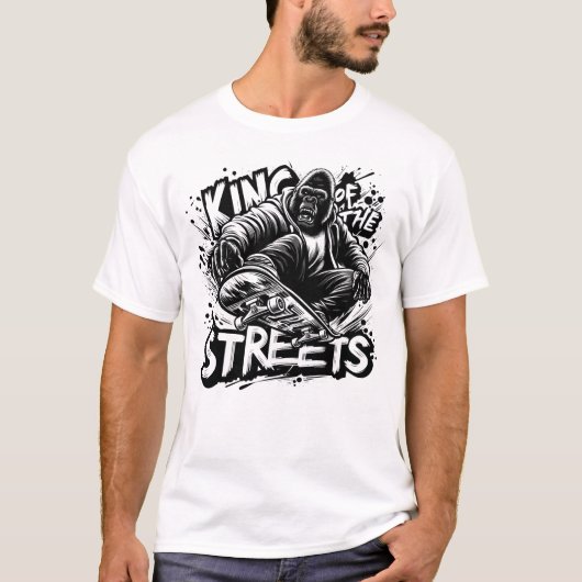 Gorilla Skateboarden - King of the Streets T-shirt (Voorkant)
