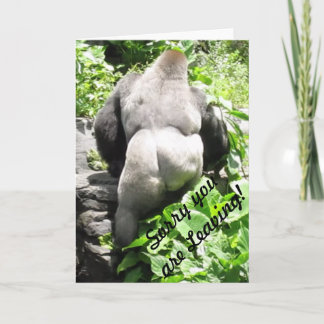 Gorilla 'Sorry dat je weggaat' Wenskaart Kaart