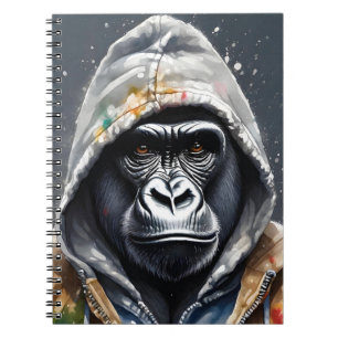 Gorilla Splatter Art Waterverf Notitieboek