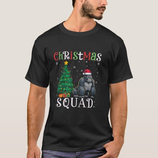 Gorilla Squad Jongens Meisjes Kinder Kerstboom Lic T-shirt (Voorkant)