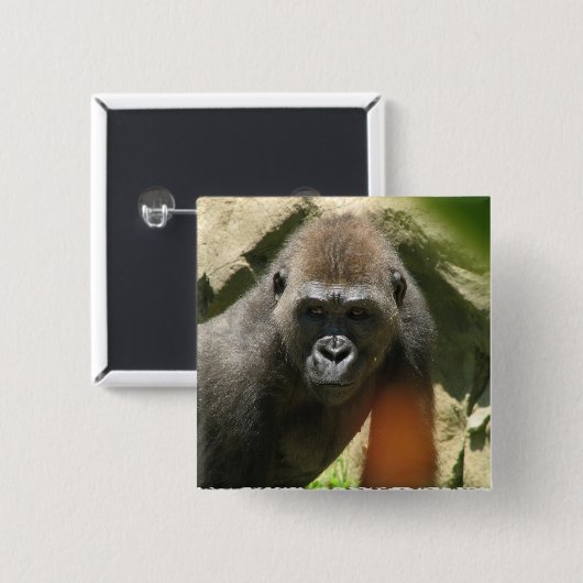 Gorilla Square Button (Voorkant /achterkant)