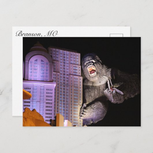 Gorilla Statue #1 Briefkaart (Voorkant / Achterkant)