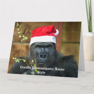 Gorilla Streken: Kerststijl Kaart