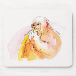 Gorilla sucking fingers Mouse Pad 指しゃぶりのゴリラマウスパッド Muismat