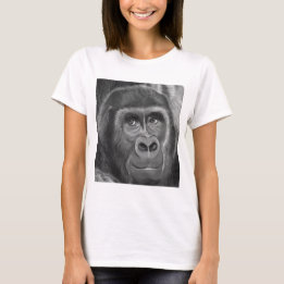 Gorilla sucking fingers T-shirt2指しゃぶりのゴリラTシャツ T-shirt