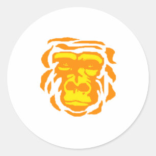 Gorilla Sunrise Ronde Sticker