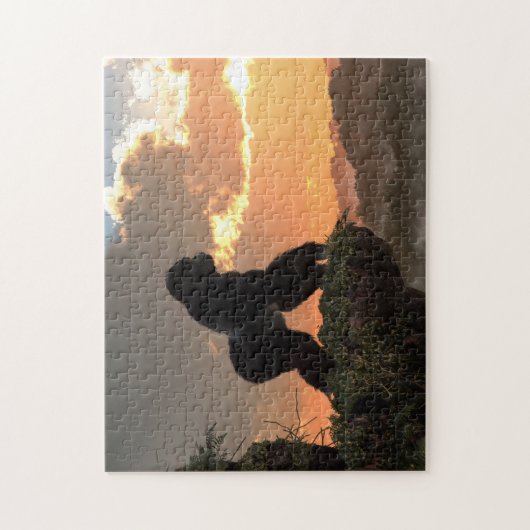 Gorilla Sunset Legpuzzel (Verticaal)