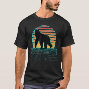 Gorilla Synthwave 80s Style Aesthetic Vaporwave Re T-shirt