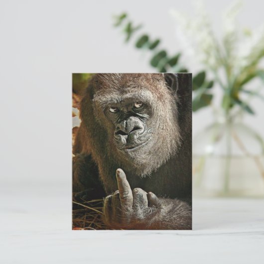 Gorilla Tall Man Briefkaart (Staand voorkant)