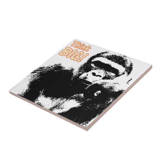 Gorilla Think Big Tegeltje (Zijkant)