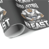 Gorilla Train als Beast Jiu Jitsu Martial Arts Cadeaupapier (Rol Hoek)
