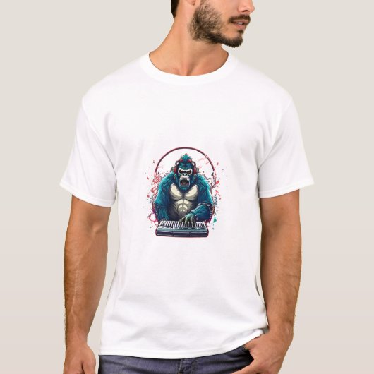 Gorilla tshirt, anime gorilla, cartoon dierenspull t-shirt (Voorkant)