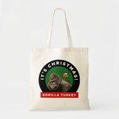 Gorilla Turkey Kerstmis Dinner Pun Tote Bag (Voorkant)