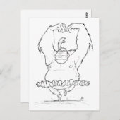 Gorilla Tutu Briefkaart (Voorkant / Achterkant)